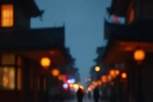 《灰阶》修复版画面，雨幕中的空旷街道